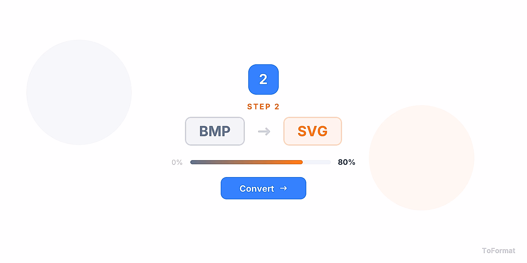 Step 2 — converting BMP to SVG, quality settings for BMP to SVG on ToFormat