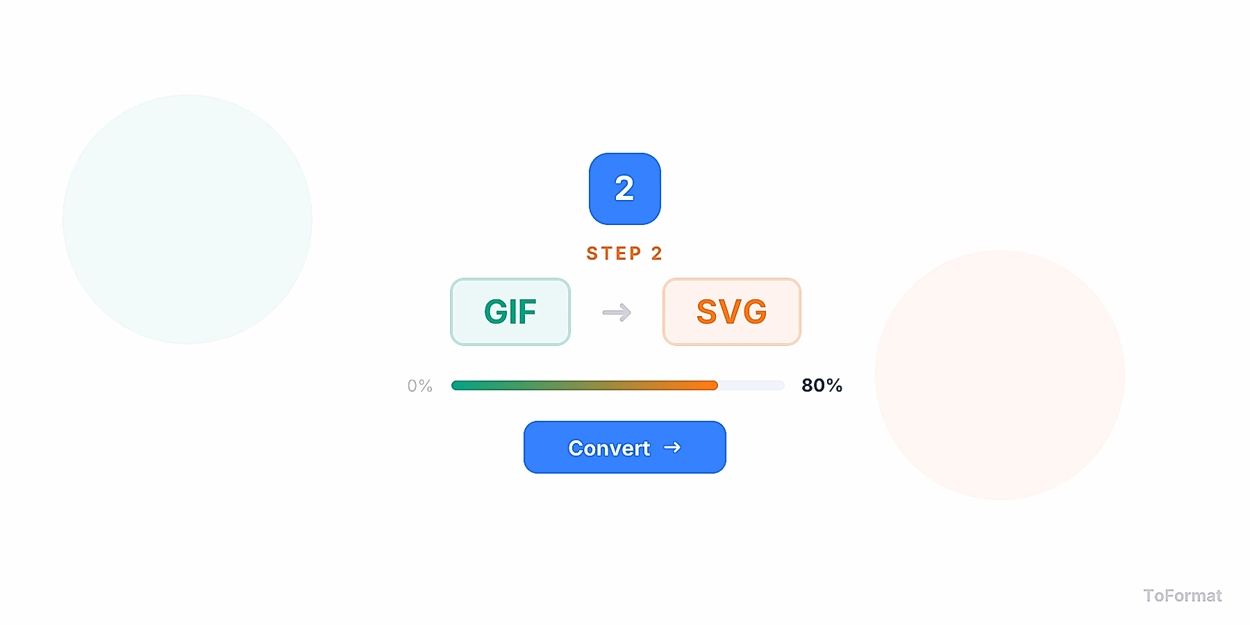 Step 2 — converting GIF to SVG, quality settings for GIF to SVG on ToFormat
