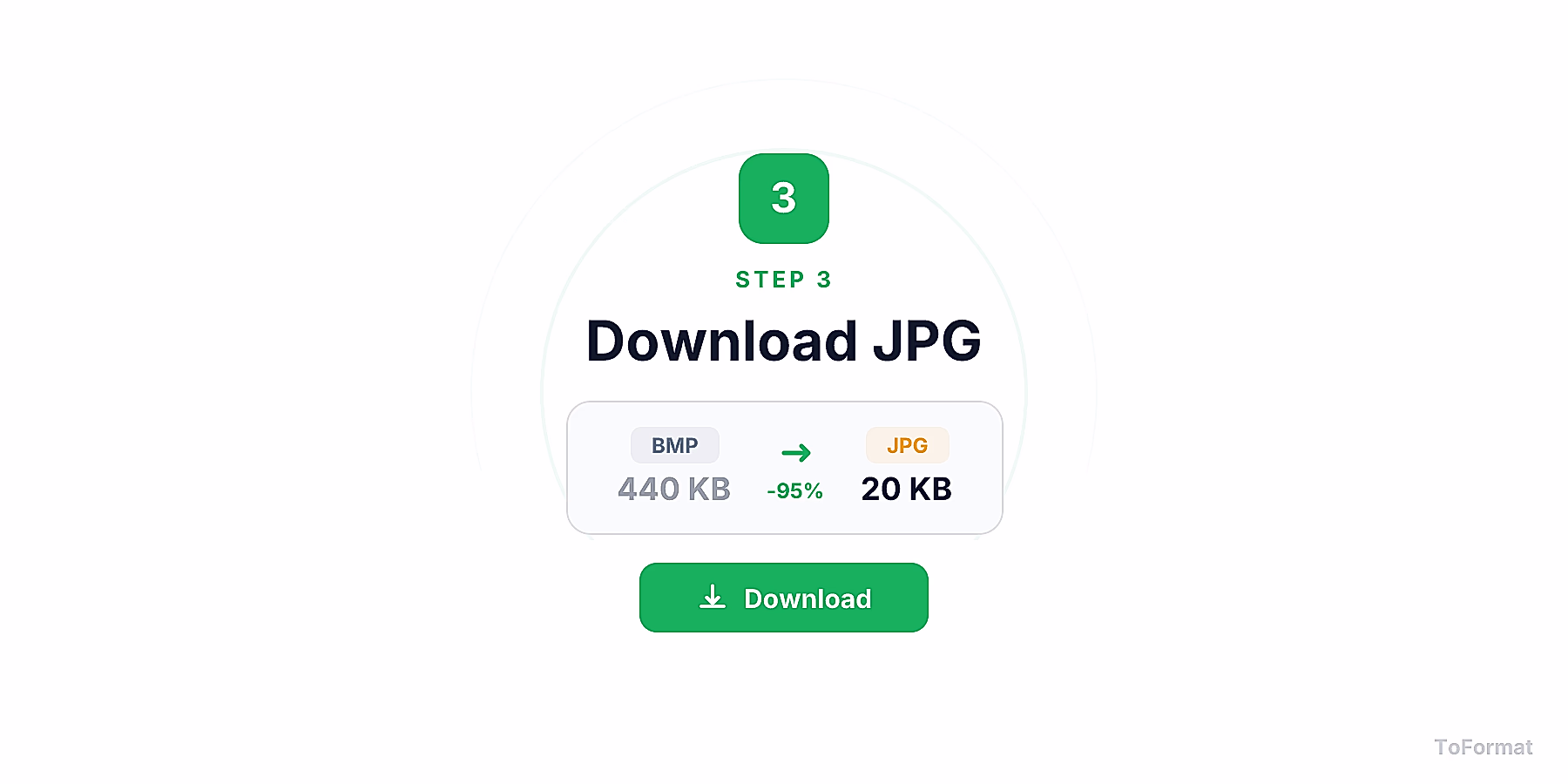 Step 3 — downloading converted JPG file after BMP to JPG conversion on ToFormat