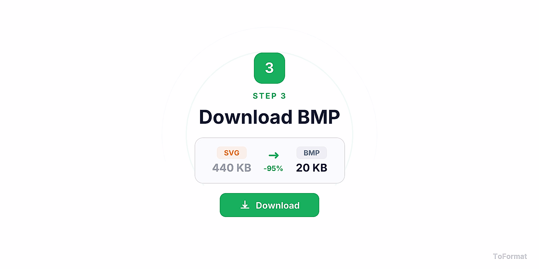 Step 3 — downloading converted BMP file after SVG to BMP conversion on ToFormat