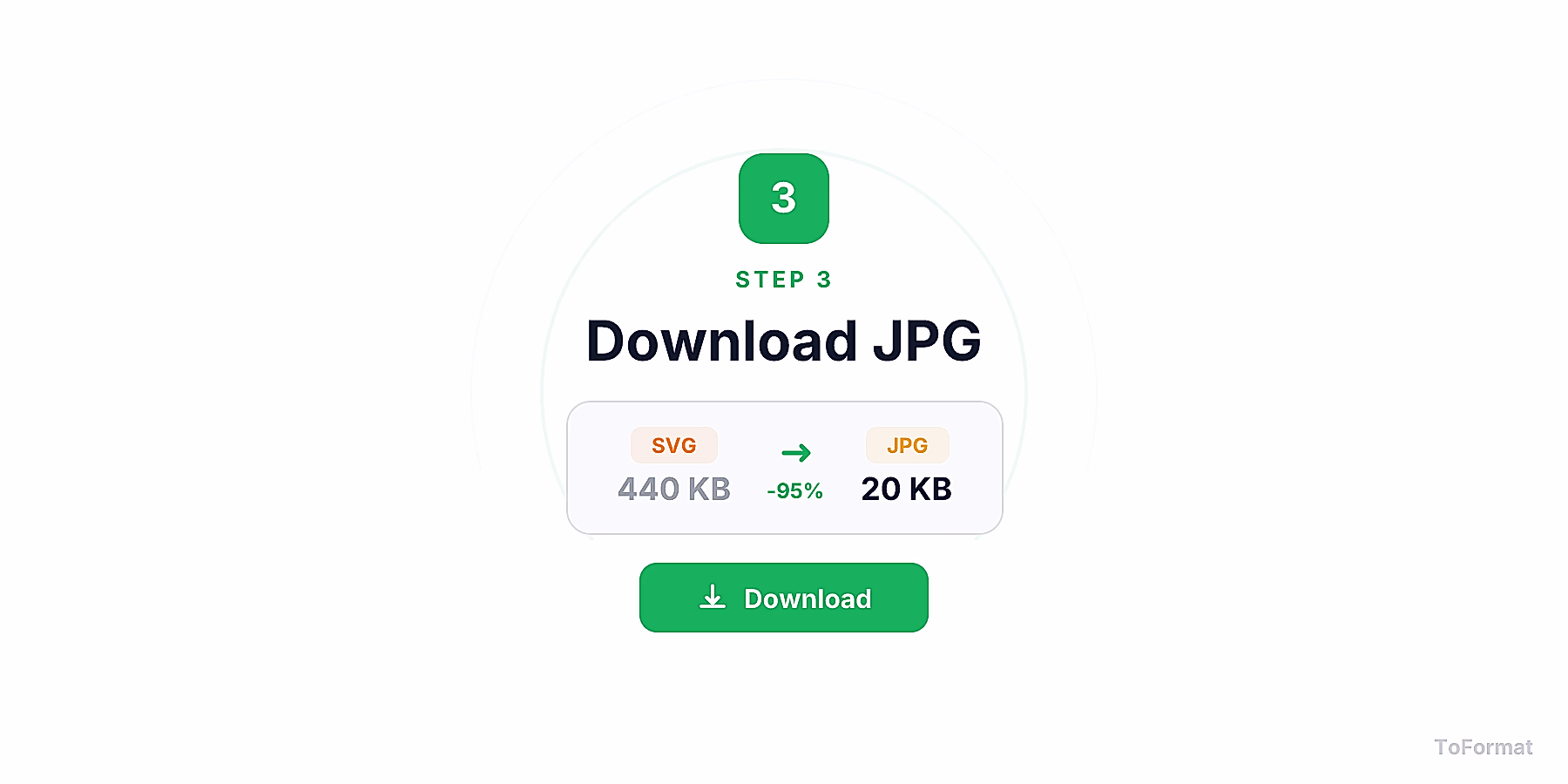 Step 3 — downloading converted JPG file after SVG to JPG conversion on ToFormat